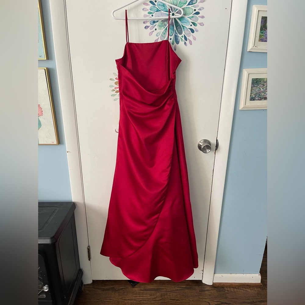 David’s Red Bridal Junior Bridesmaid dress girls’ size 10